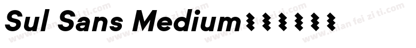 Sul Sans Medium字体转换